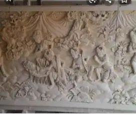 Relief /ukiran batu putih jogja