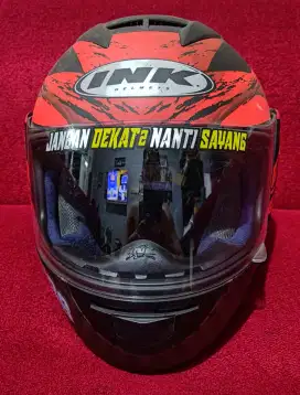 HELM INK CL MAX SERI 7 RED FLUO DOFF