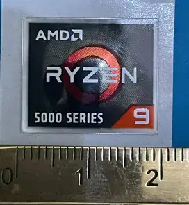 Stiker logo amd ryzen 5000 ori