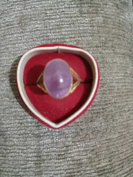 Cincin Emas Batu Kecubung Antik Indah