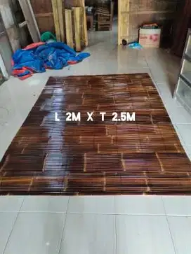 Jual tirai bambu Wulung hitam Krey di Vernis pliture 2 x 2.5 m