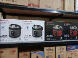 Rice cooker~magic com 1.8 liter Sharp ( ks-n18mg-rd/sl ) merah/silver