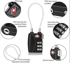 CoolCell Gembok Koper Tali Baja TSA Lock Pin Angka Helm Cool Padlock