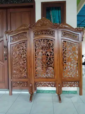 Sketsel kayu jati ukiran lop