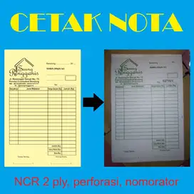 Cetak Nota Toko Custom 2 Rangkap 40 Buku