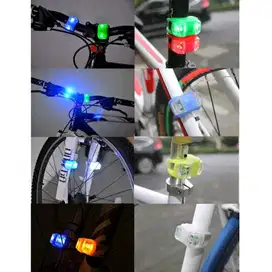 Lampu Sepeda Kecil LED Tenaga Baterai Kancing