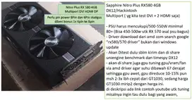 Radeon RX570 RX 570 RX 580 RX580 baca deskripsi