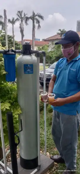 Filter saringan air zat besi kapur kuning berminyak bau dll