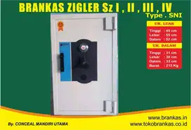 New Lemari besi Brankas Tahan Api Zigler safe size II (Tinggi 70 cm)