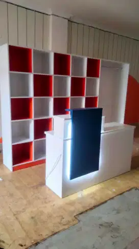 PAKET RAK LAUNDRY JUMBO DAN MEJA KASIR LED