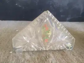 Tempat tissue kristal, bohemian. Panjang 15.5cm tebal 2.5cm
