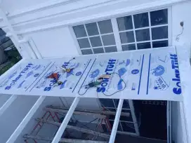 Kanopy atap solar tuff. pasang kanopy atap transparan