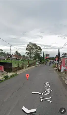 Tanah strategis 550 m2 Pinggir Jl. Raya Ciater Subang