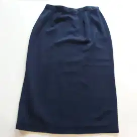 Rok biru tua panjang preloved