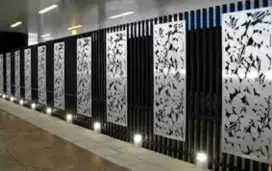 Pintu pagar dorong minimalis anti karat 5252 termurah