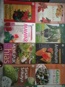 Buku² Tanaman Hias  Anggrek Mawar Keladi Kaktus Anturium Euphorbia dll