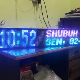 Promo jam masjid / lampu jadwal sholat murah ukuran 200x20cm