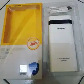 PISEN Power Bank 10000 mAh - Putih ( 100% Baru & Ori )