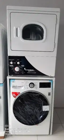 Set tumpuk LG 15 kg &amp; dryer SQ 15 kg