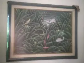 Lukisan burung & bunga