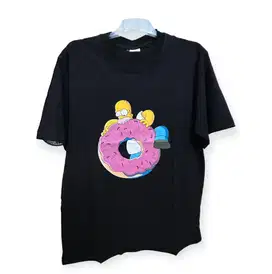 kaos tshirt preloved ball hitam L besar print homer simpson x ADLVv