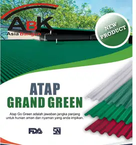 ATAP GRAND GREEN WARNA HIJAU PANJANG 180CM  180CM