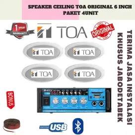 Paket Speaker Ceiling TOA 6 inch Original 4unit