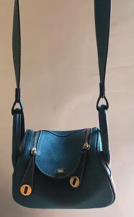 Tas H Mini Lindy Peacock Blue