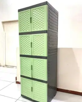 Tempat pakaian 2 pintu susun 4