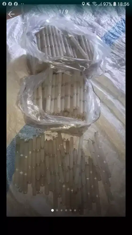Antik nih ada 2 kantong acc lampu lawas mdl unik se lg ada cpt murah2