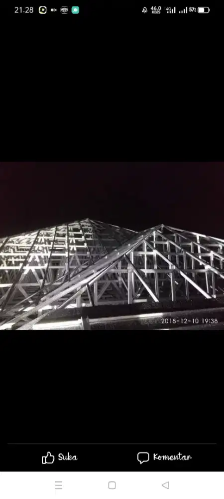 Atap rumah bajaringan