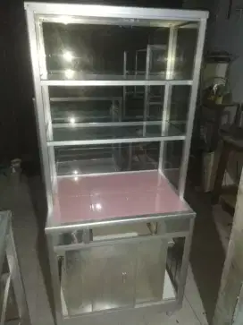 Etalase jus P.75cm hordeng bahan meja keramik