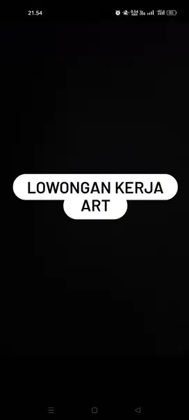 Lowongan kerja ART