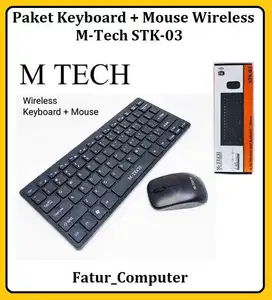 Paket Mini Keyboard & Mouse Wireless M-Tech STK-03