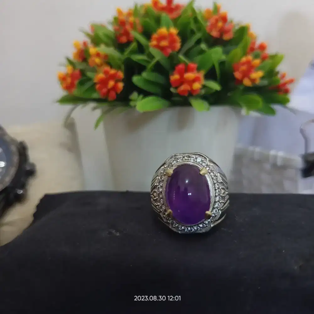 Cincin Pria - Kecubung Amethys Dim 19x10x7