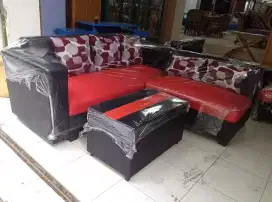 TERMURAH PROMO Sofa Letter L putus Bahan kulit kalep