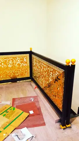 pintu pagar besi dg motif cuting plasma