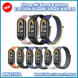 Strap Mi Band 8 Nylon Tali Jam Xiaomi Smart Band 8 Bahan Nilon Canvas