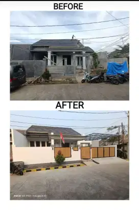 Jasa renovasi rumah ruko dan kontrakan termasuk bahan dan jasa