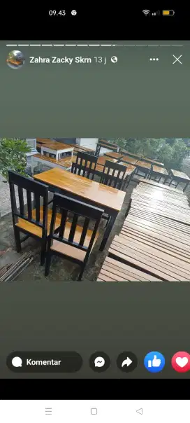 Meja makan full kayu jati