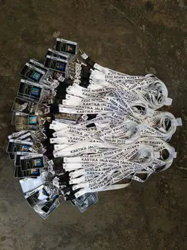 Souvenir Tali Lanyard Tali ID Card Gantungan Kunci Sablon Print Custom