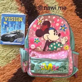 Tas Sekolah Anak Cewek TK SD Micky Kitty Mouse Kuat dan Tebal