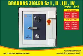 New Lemari besi Brankas Tahan Api Zigler Safe size IB Tinggi 54 cm