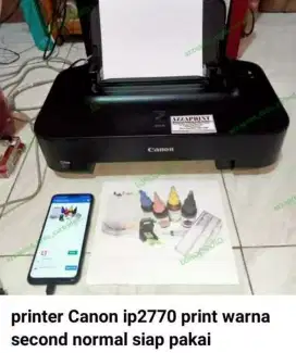 Canon ip 2770 print second siap pakai