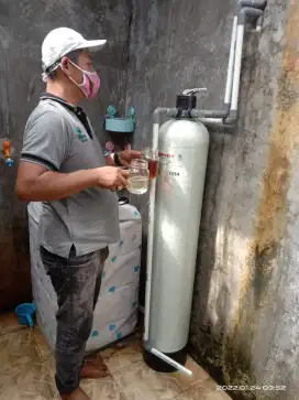 Filter saringan air zat besi kapur kuning berminyak bau keruh butek
