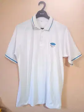 T-shirt polo white BLUE SCOPE STEEL size XL (preloved)