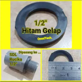 Paking Seal Sil Karet SDL Sok Sock Drat Luar 1/2 Hitam