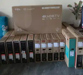 Tcl 43 uhd 4k 43V6B Unit Baru segel Dus garansi resmi