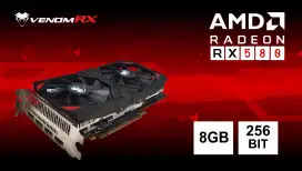VGA VenomRX Amd Radeon Rx580 8gb ddr5 rakit Pc comp gaming desain game