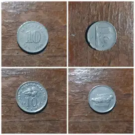 Koin 10 sen Malaysia thn 1988 & 1999 (2 keping)